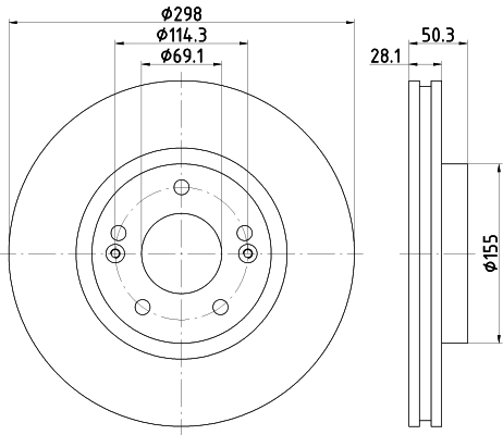 MINTEX féktárcsa - MDC2502 - TothCarparts