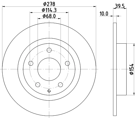 MINTEX féktárcsa - MDC2518 - TothCarparts