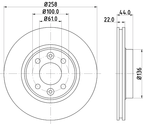 MINTEX féktárcsa - MDC2525 - TothCarparts