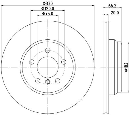 MINTEX féktárcsa - MDC2533 - TothCarparts
