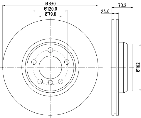 MINTEX féktárcsa - MDC2534 - TothCarparts