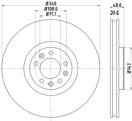 MINTEX féktárcsa - MDC2543 - TothCarparts