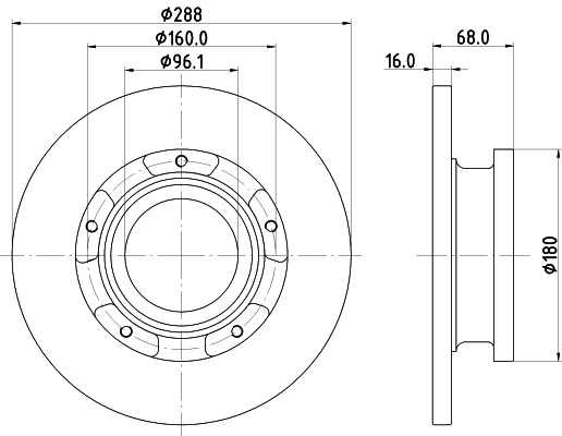 MINTEX féktárcsa - MDC2552 - TothCarparts