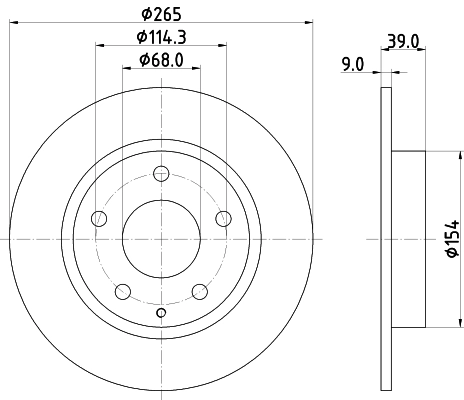 MINTEX féktárcsa - MDC2605 - TothCarparts