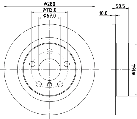 MINTEX féktárcsa - MDC2682 - TothCarparts