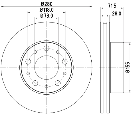 MINTEX féktárcsa - MDC2685 - TothCarparts