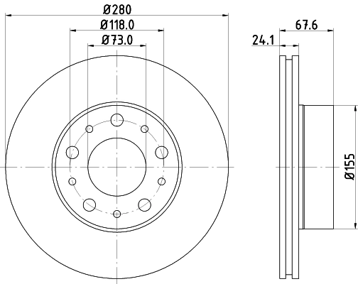 MINTEX féktárcsa - MDC2686C - TothCarparts