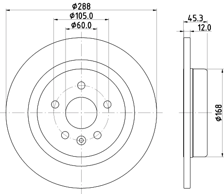 MINTEX féktárcsa - MDC2688 - TothCarparts