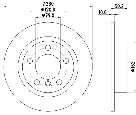MINTEX féktárcsa - MDC2712 - TothCarparts