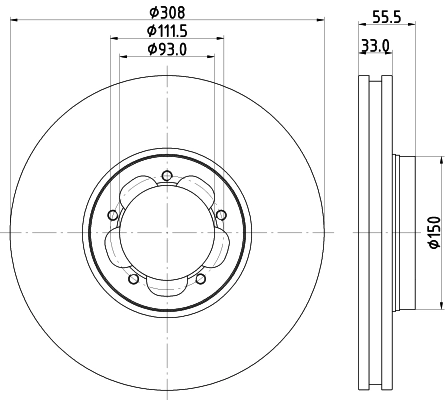 MINTEX féktárcsa - MDC2719 - TothCarparts