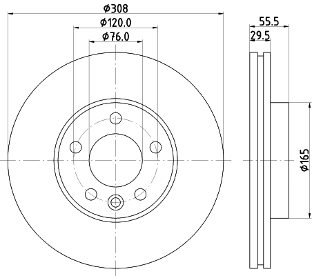 MINTEX féktárcsa - MDC2729C - TothCarparts