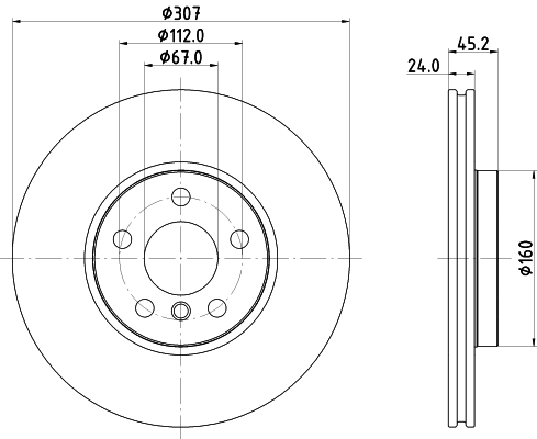 MINTEX féktárcsa - MDC2751C - TothCarparts