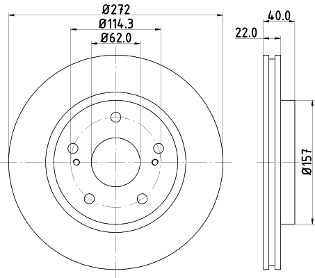 MINTEX féktárcsa - MDC2777C - TothCarparts