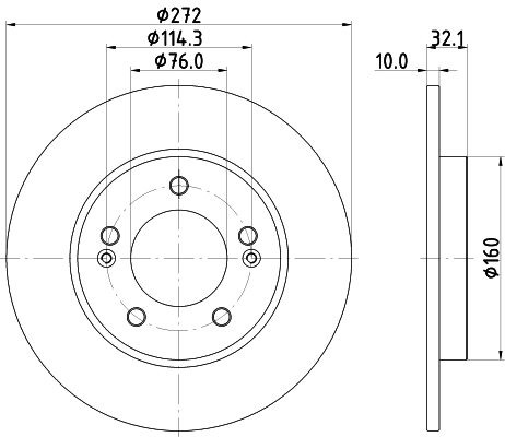 MINTEX féktárcsa - MDC2797C - TothCarparts