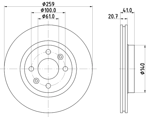 MINTEX féktárcsa - MDC2801C - TothCarparts