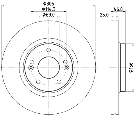 MINTEX féktárcsa - MDC2802C - TothCarparts