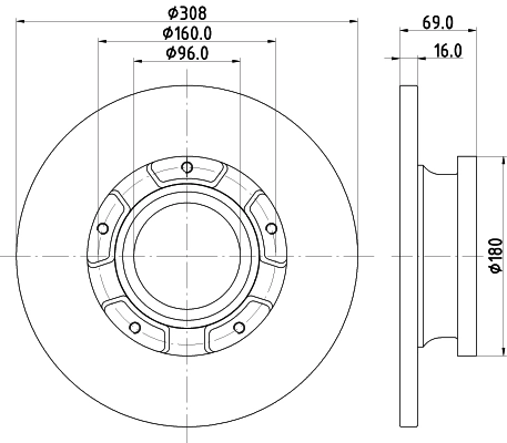 MINTEX féktárcsa - MDC2810C - TothCarparts