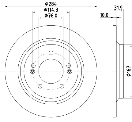 MINTEX féktárcsa - MDC2815C - TothCarparts