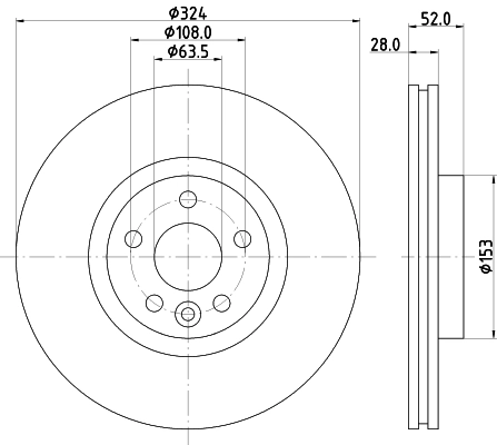 MINTEX féktárcsa - MDC2816C - TothCarparts