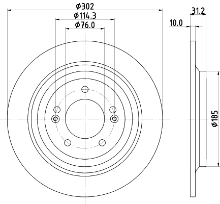 MINTEX féktárcsa - MDC2818C - TothCarparts
