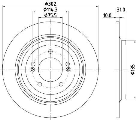 MINTEX féktárcsa - MDC2835C - TothCarparts