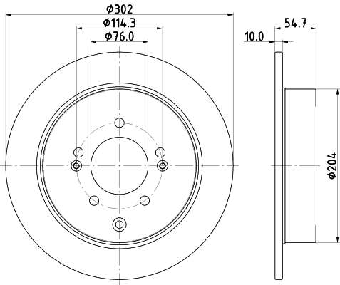 MINTEX féktárcsa - MDC2836C - TothCarparts