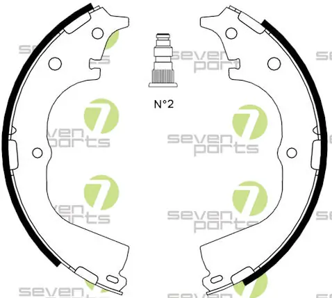 7 SEVEN PARTS fékpofakészlet - SVG21032 - TothCarparts