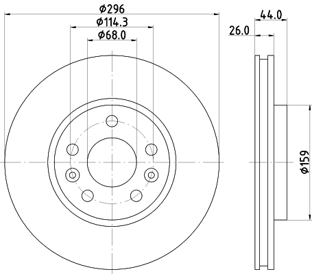 MINTEX féktárcsa - MDC2854C - TothCarparts