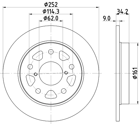 MINTEX féktárcsa - MDC2882C - TothCarparts