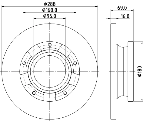 MINTEX féktárcsa - MDC2949C - TothCarparts