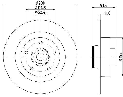 MINTEX féktárcsa - MDC2965C - TothCarparts