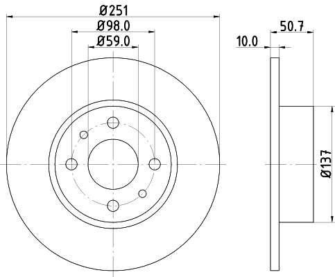 MINTEX féktárcsa - MDC389 - TothCarparts