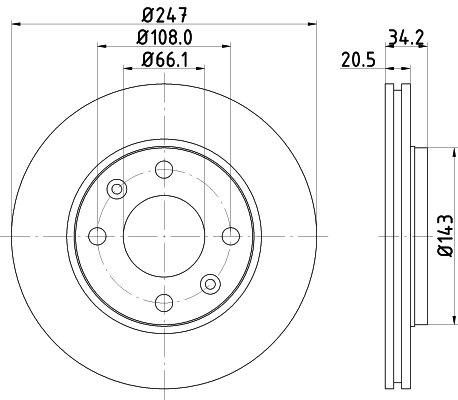 MINTEX féktárcsa - MDC532C - TothCarparts