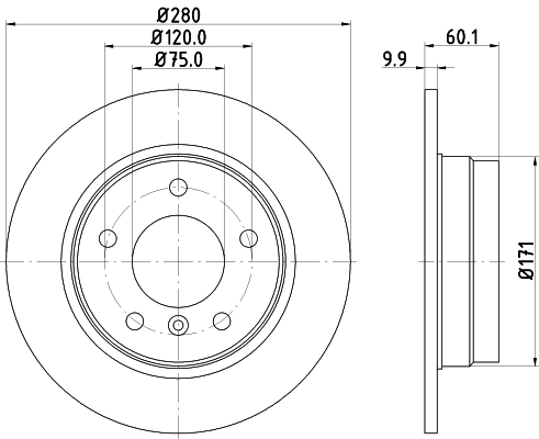 MINTEX féktárcsa - MDC623 - TothCarparts