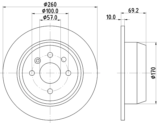 MINTEX féktárcsa - MDC786 - TothCarparts