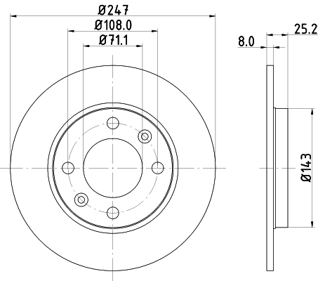 MINTEX féktárcsa - MDC794C - TothCarparts