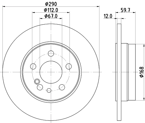 MINTEX féktárcsa - MDC803 - TothCarparts