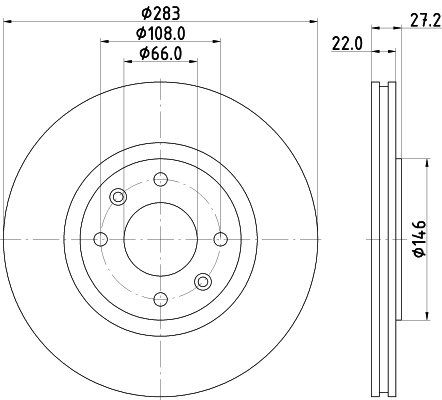 MINTEX féktárcsa - MDC814 - TothCarparts