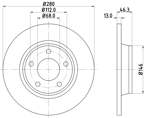 MINTEX féktárcsa - MDC829 - TothCarparts