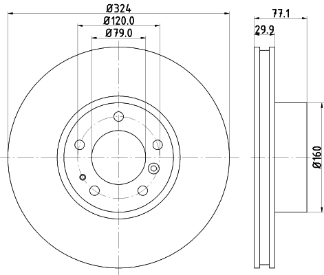 MINTEX féktárcsa - MDC833 - TothCarparts