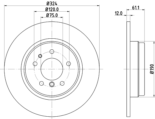 MINTEX féktárcsa - MDC834 - TothCarparts