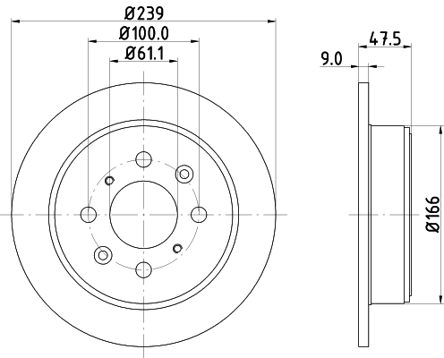 MINTEX féktárcsa - MDC846 - TothCarparts
