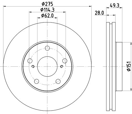 MINTEX féktárcsa - MDC898 - TothCarparts