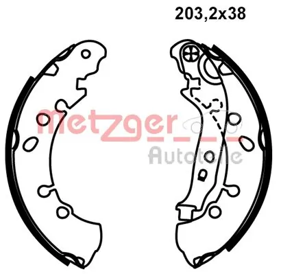 METZGER AUTOTEILE fékpofakészlet - MG 236 - TothCarparts