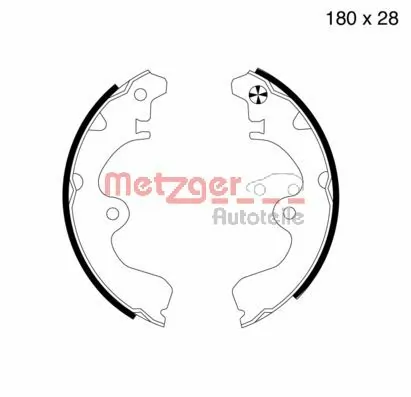 METZGER AUTOTEILE fékpofakészlet - MG 617 - TothCarparts