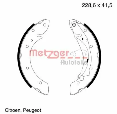 METZGER AUTOTEILE fékpofakészlet - MG 641 - TothCarparts
