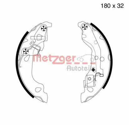 METZGER AUTOTEILE fékpofakészlet - MG 737 - TothCarparts