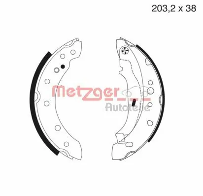 METZGER AUTOTEILE fékpofakészlet - MG 984 - TothCarparts