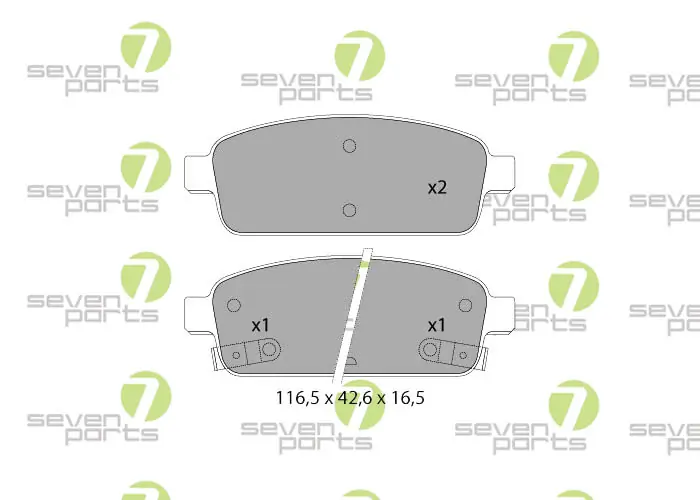 7 SEVEN PARTS fékbetétkészlet, tárcsafék - SVP25780 - TothCarparts
