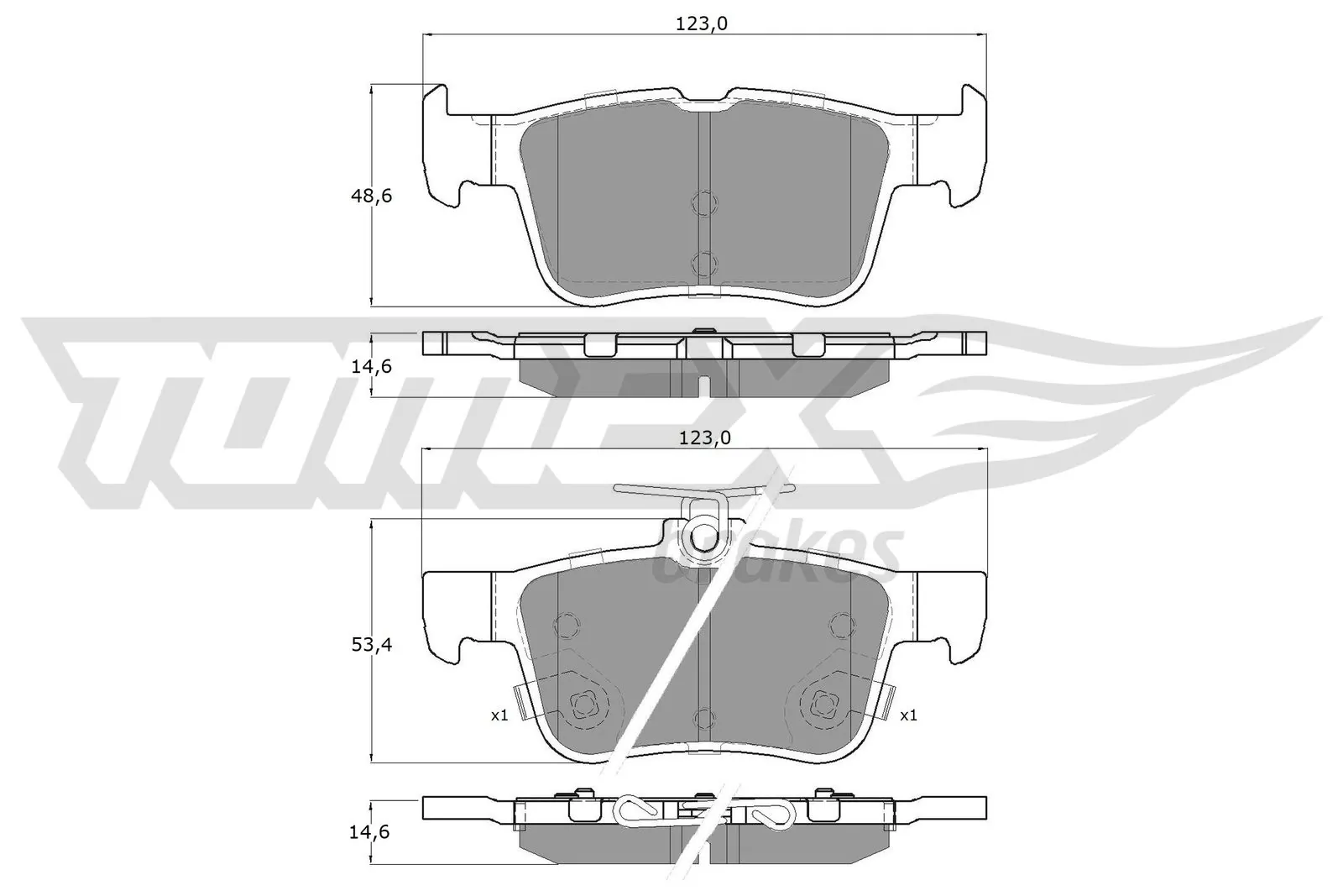 TOMEX Brakes fékbetétkészlet, tárcsafék - TX 17-761 - TothCarparts